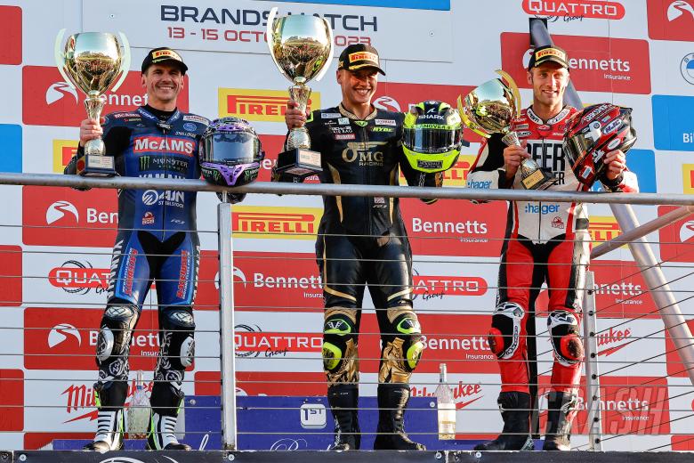 Brands Hatch Sprint Podium Showdown, Ryde, O&#039;halloran, Bridewell, 2023, BSB, British Superbikes